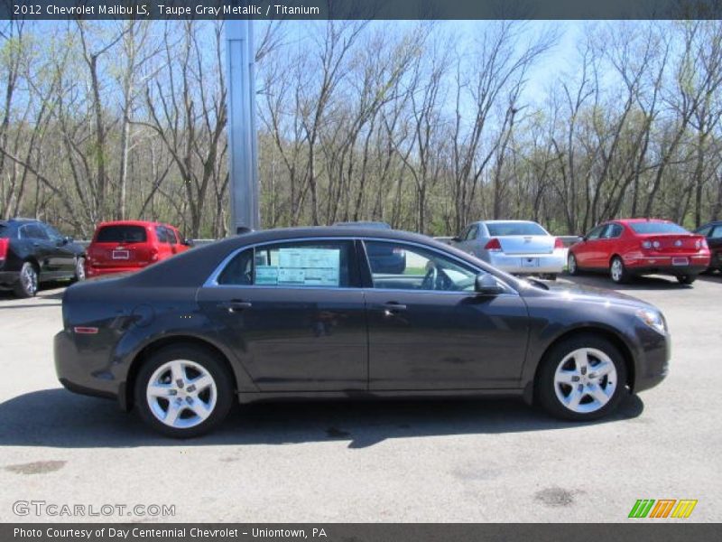 Taupe Gray Metallic / Titanium 2012 Chevrolet Malibu LS