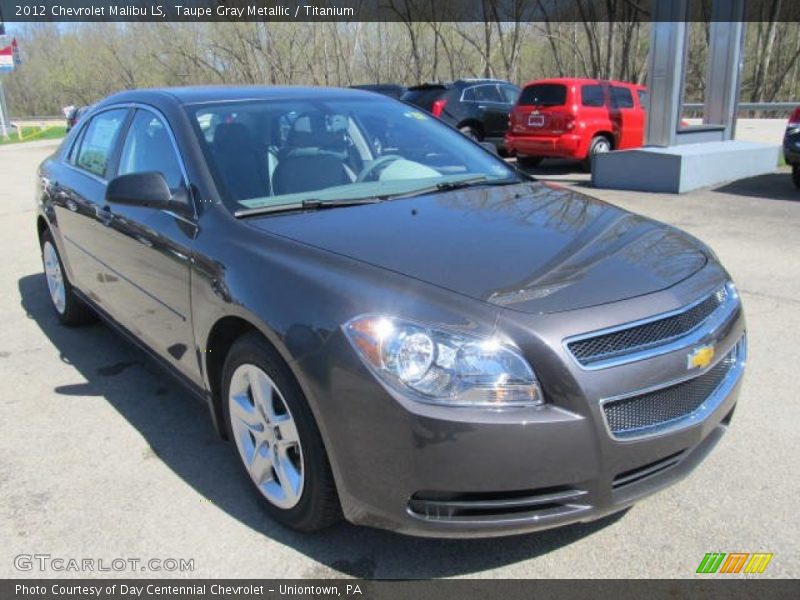 Taupe Gray Metallic / Titanium 2012 Chevrolet Malibu LS