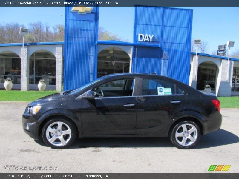 Black / Jet Black/Dark Titanium 2012 Chevrolet Sonic LTZ Sedan