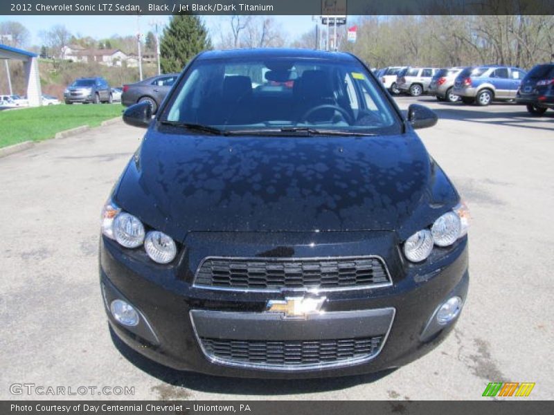 Black / Jet Black/Dark Titanium 2012 Chevrolet Sonic LTZ Sedan