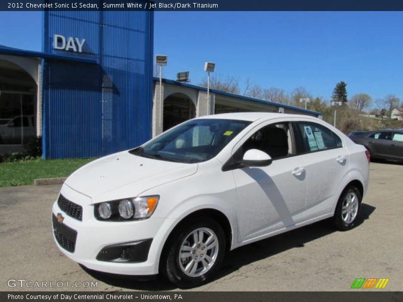 Summit White / Jet Black/Dark Titanium 2012 Chevrolet Sonic LS Sedan