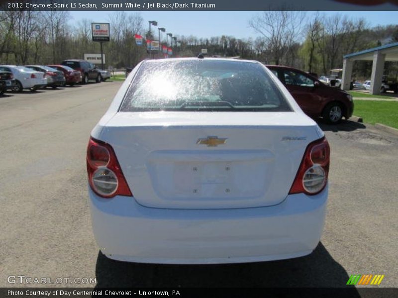 Summit White / Jet Black/Dark Titanium 2012 Chevrolet Sonic LS Sedan