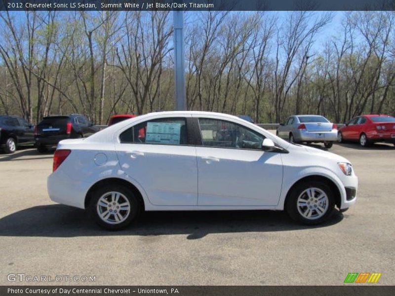 Summit White / Jet Black/Dark Titanium 2012 Chevrolet Sonic LS Sedan