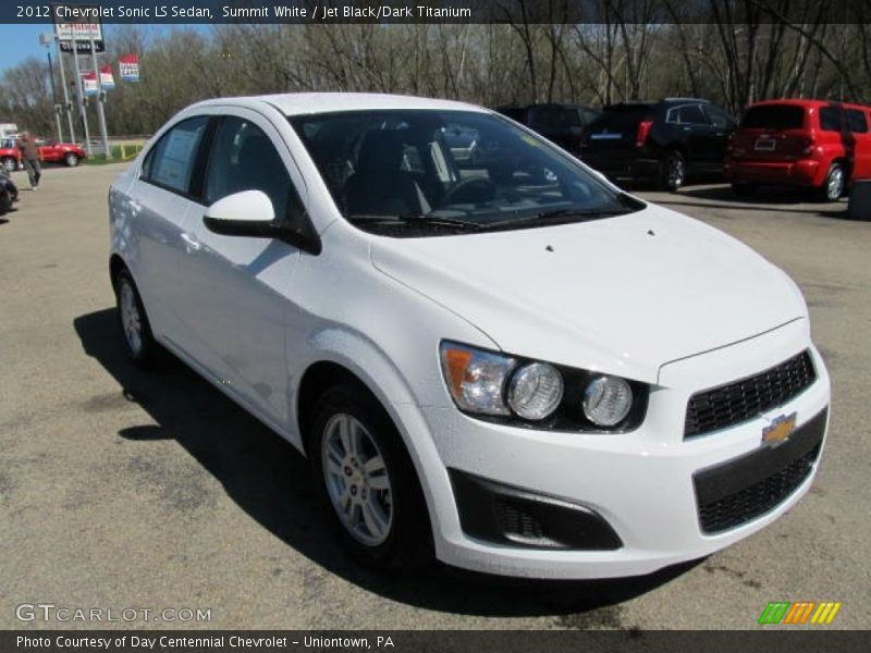 Summit White / Jet Black/Dark Titanium 2012 Chevrolet Sonic LS Sedan