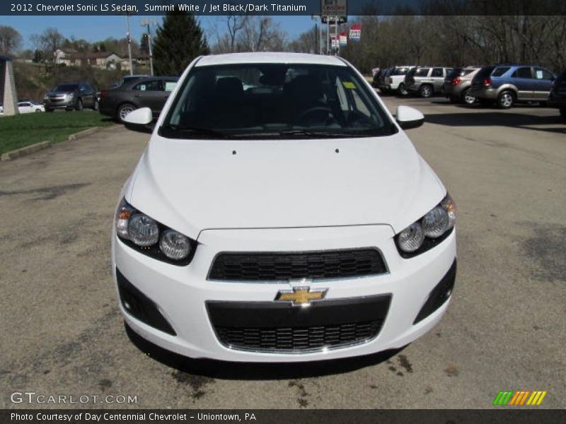 Summit White / Jet Black/Dark Titanium 2012 Chevrolet Sonic LS Sedan