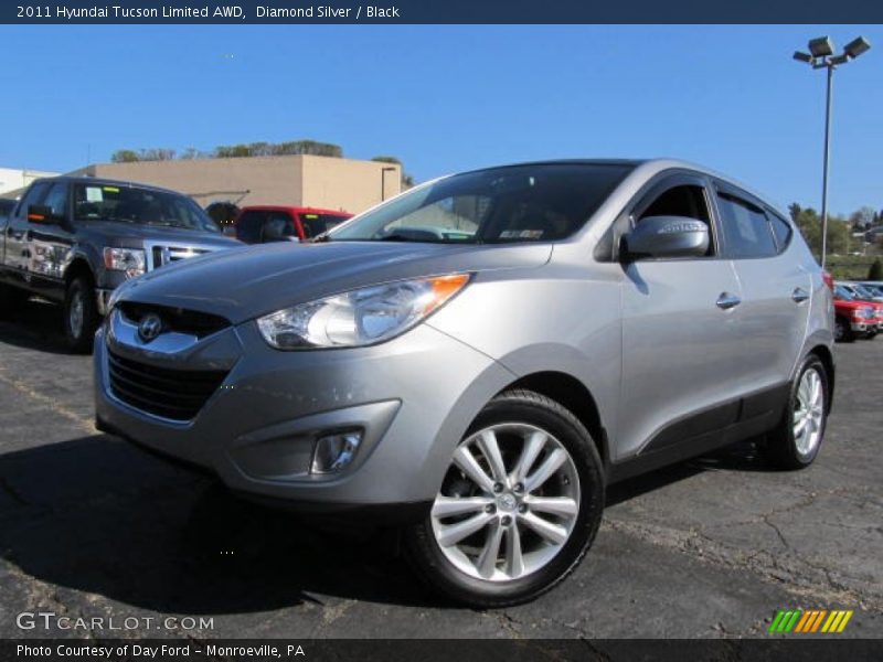 Diamond Silver / Black 2011 Hyundai Tucson Limited AWD