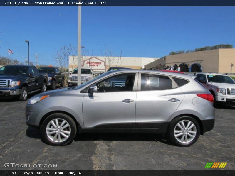 Diamond Silver / Black 2011 Hyundai Tucson Limited AWD