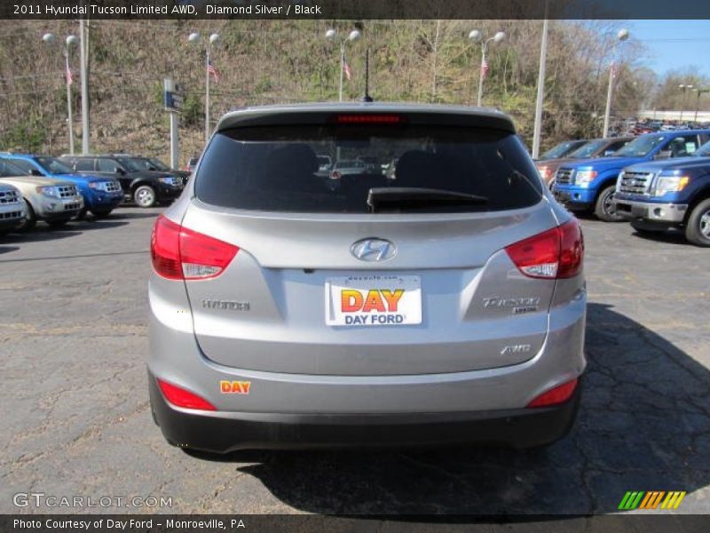 Diamond Silver / Black 2011 Hyundai Tucson Limited AWD