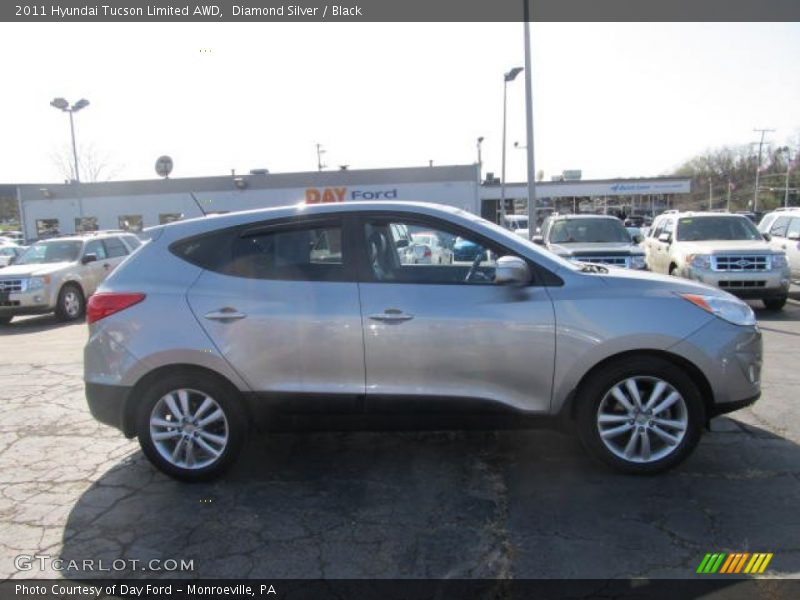 Diamond Silver / Black 2011 Hyundai Tucson Limited AWD