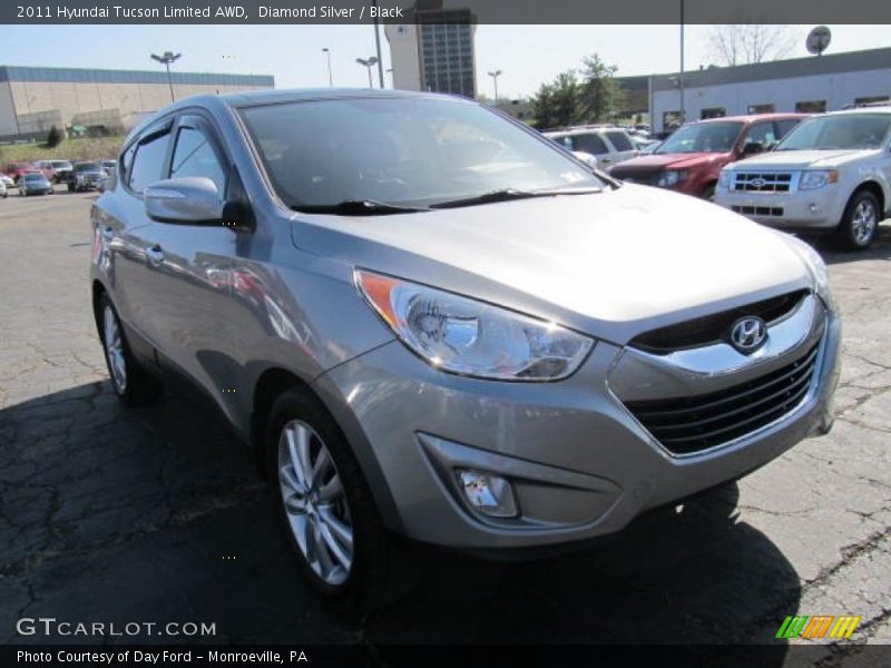 Diamond Silver / Black 2011 Hyundai Tucson Limited AWD