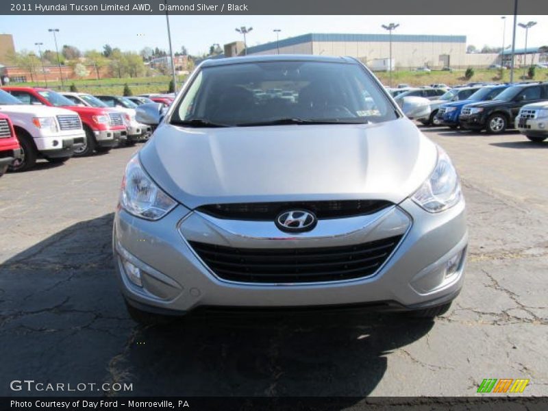 Diamond Silver / Black 2011 Hyundai Tucson Limited AWD