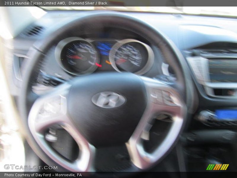 Diamond Silver / Black 2011 Hyundai Tucson Limited AWD