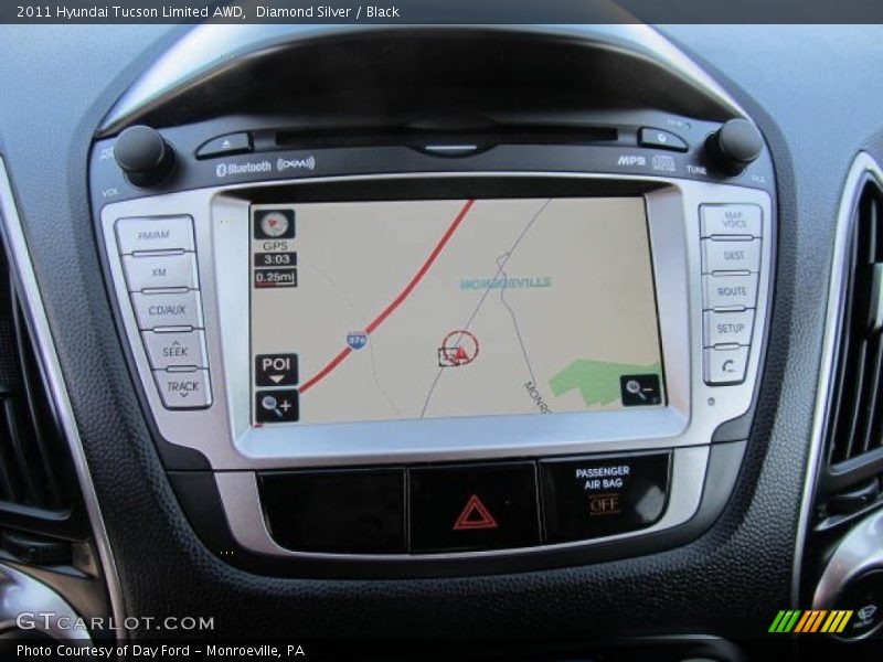 Diamond Silver / Black 2011 Hyundai Tucson Limited AWD