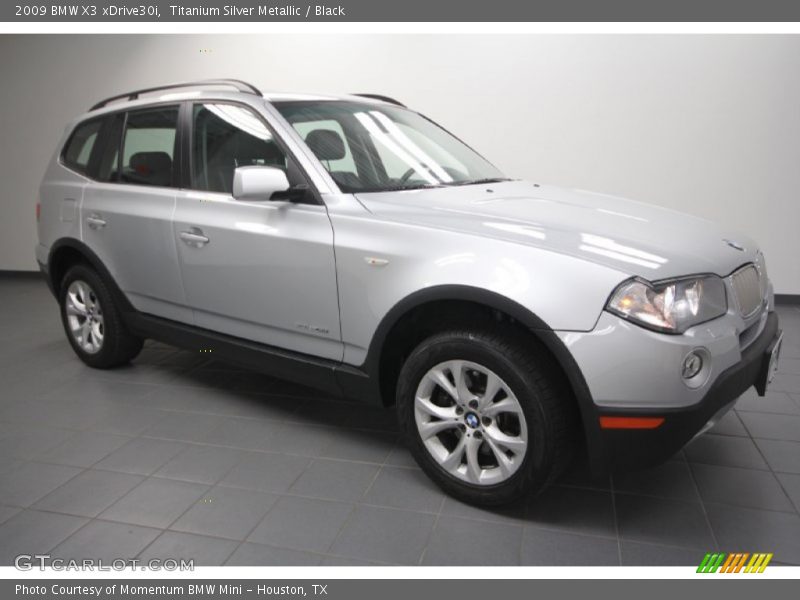 Titanium Silver Metallic / Black 2009 BMW X3 xDrive30i