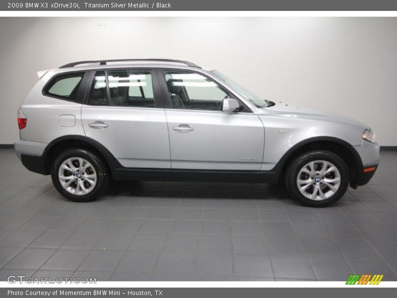 Titanium Silver Metallic / Black 2009 BMW X3 xDrive30i