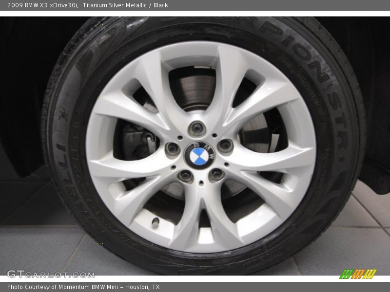 Titanium Silver Metallic / Black 2009 BMW X3 xDrive30i