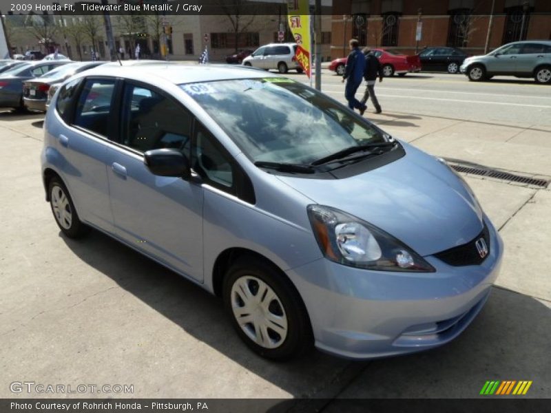 Tidewater Blue Metallic / Gray 2009 Honda Fit