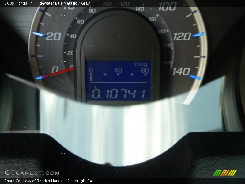 Tidewater Blue Metallic / Gray 2009 Honda Fit