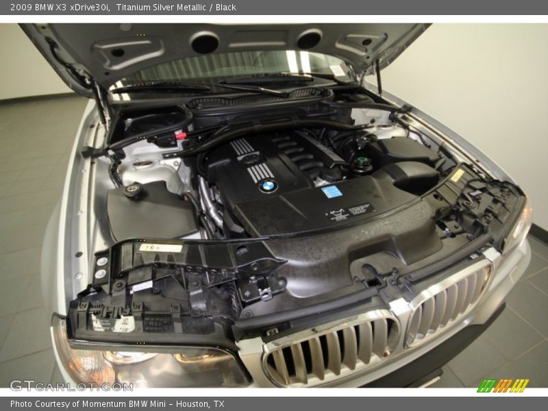 Titanium Silver Metallic / Black 2009 BMW X3 xDrive30i
