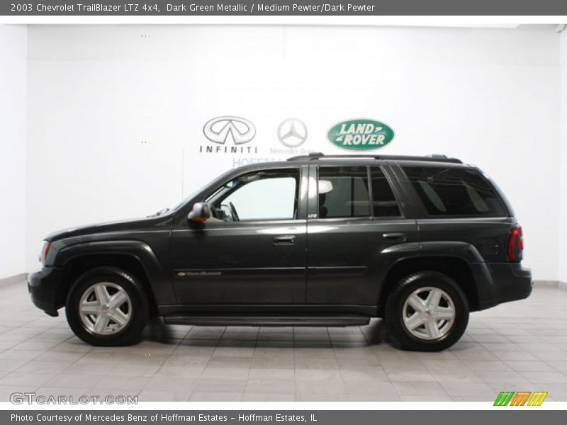 Dark Green Metallic / Medium Pewter/Dark Pewter 2003 Chevrolet TrailBlazer LTZ 4x4