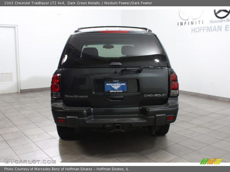 Dark Green Metallic / Medium Pewter/Dark Pewter 2003 Chevrolet TrailBlazer LTZ 4x4