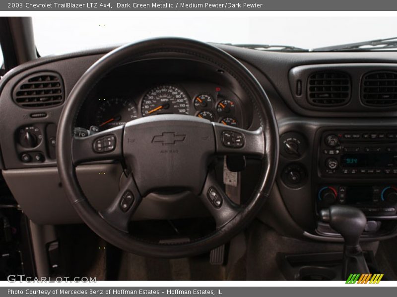 Dark Green Metallic / Medium Pewter/Dark Pewter 2003 Chevrolet TrailBlazer LTZ 4x4