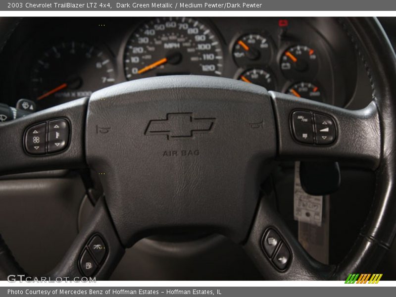 Dark Green Metallic / Medium Pewter/Dark Pewter 2003 Chevrolet TrailBlazer LTZ 4x4