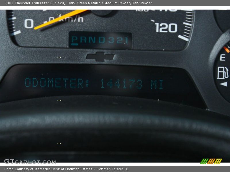 Dark Green Metallic / Medium Pewter/Dark Pewter 2003 Chevrolet TrailBlazer LTZ 4x4