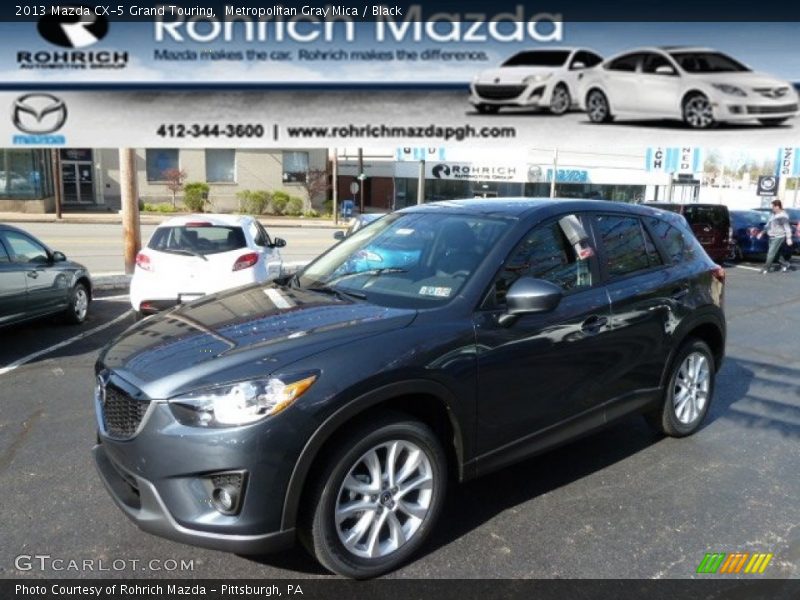 Metropolitan Gray Mica / Black 2013 Mazda CX-5 Grand Touring