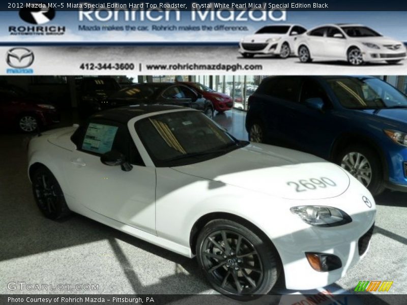 Crystal White Pearl Mica / Special Edition Black 2012 Mazda MX-5 Miata Special Edition Hard Top Roadster