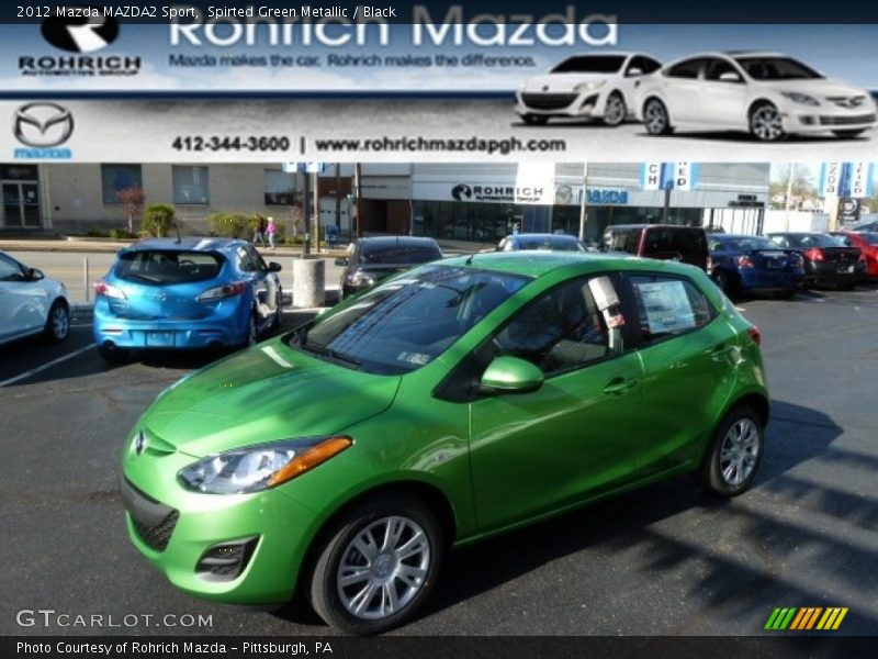 Spirted Green Metallic / Black 2012 Mazda MAZDA2 Sport