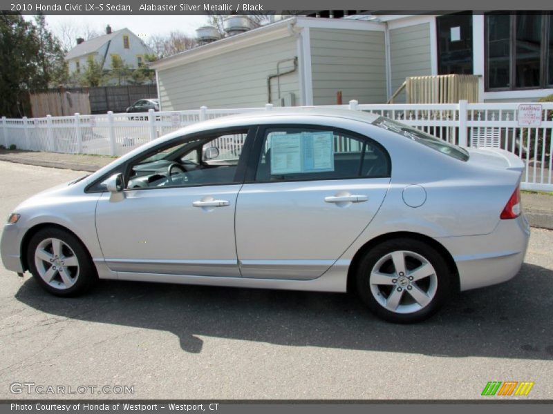 Alabaster Silver Metallic / Black 2010 Honda Civic LX-S Sedan
