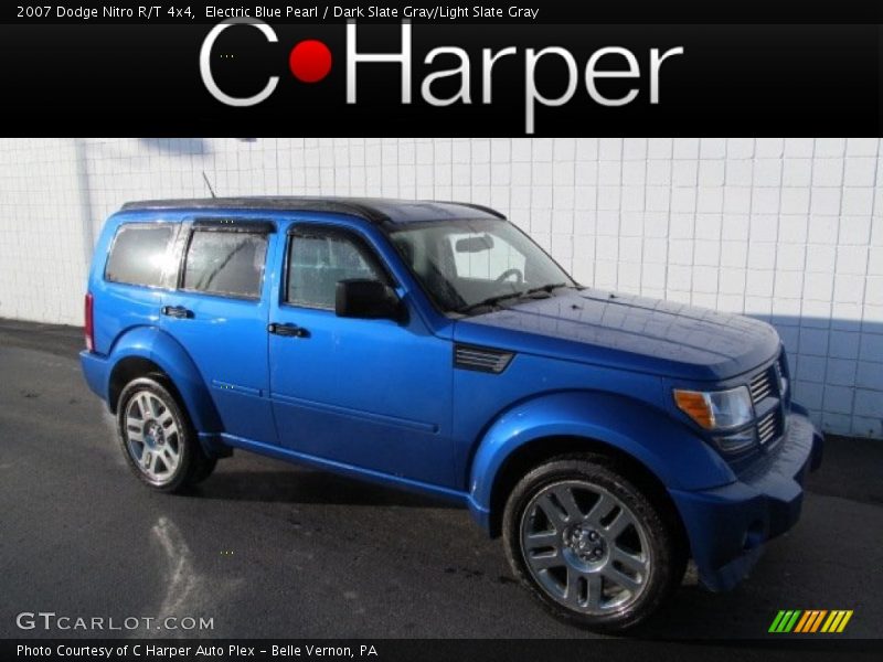 Electric Blue Pearl / Dark Slate Gray/Light Slate Gray 2007 Dodge Nitro R/T 4x4