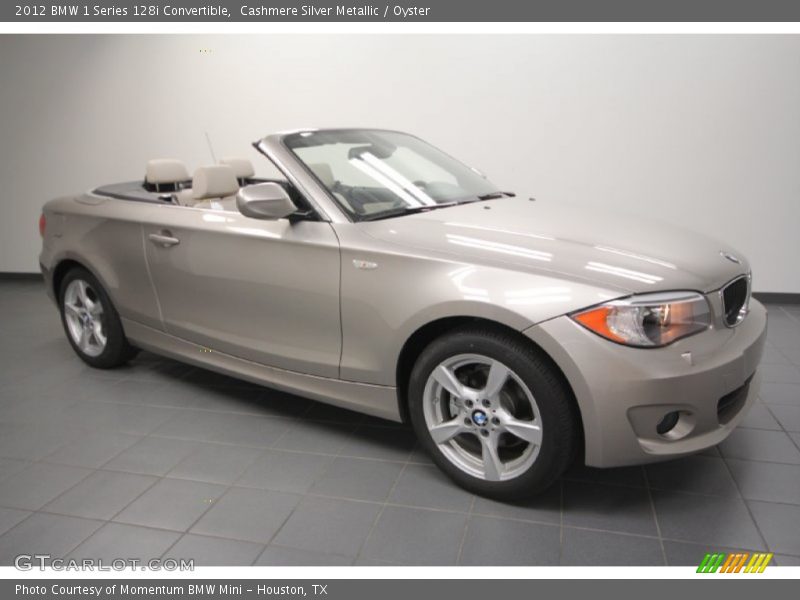 Cashmere Silver Metallic / Oyster 2012 BMW 1 Series 128i Convertible