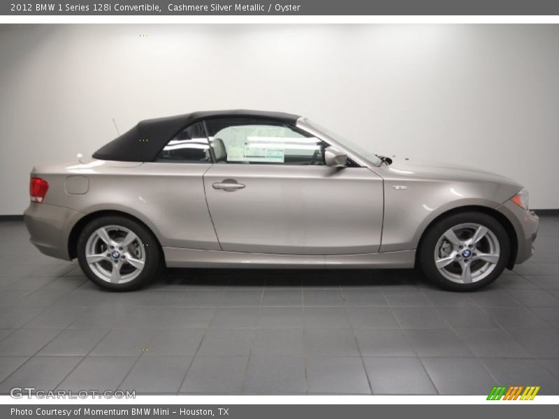 Cashmere Silver Metallic / Oyster 2012 BMW 1 Series 128i Convertible