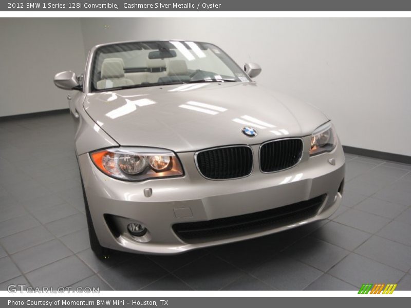 Cashmere Silver Metallic / Oyster 2012 BMW 1 Series 128i Convertible