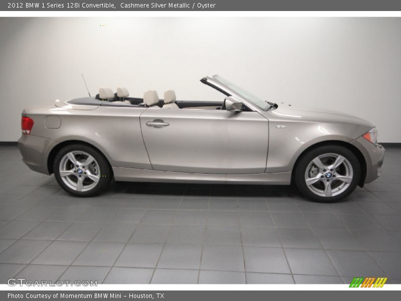Cashmere Silver Metallic / Oyster 2012 BMW 1 Series 128i Convertible