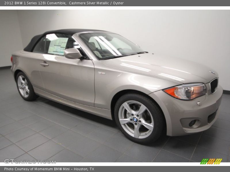 Cashmere Silver Metallic / Oyster 2012 BMW 1 Series 128i Convertible