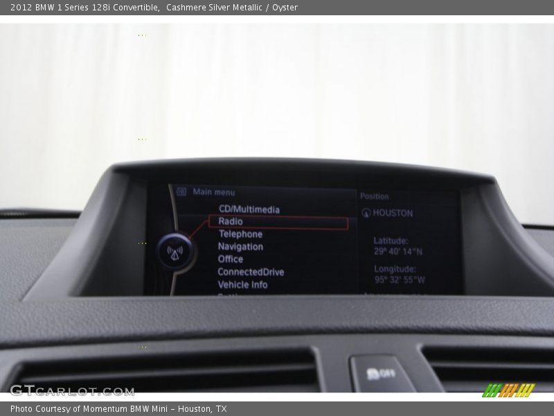 Cashmere Silver Metallic / Oyster 2012 BMW 1 Series 128i Convertible