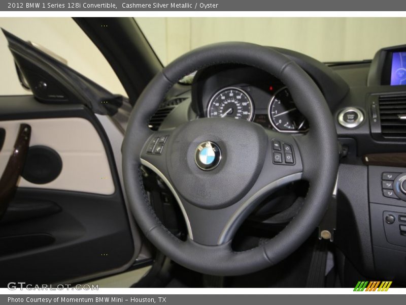 Cashmere Silver Metallic / Oyster 2012 BMW 1 Series 128i Convertible