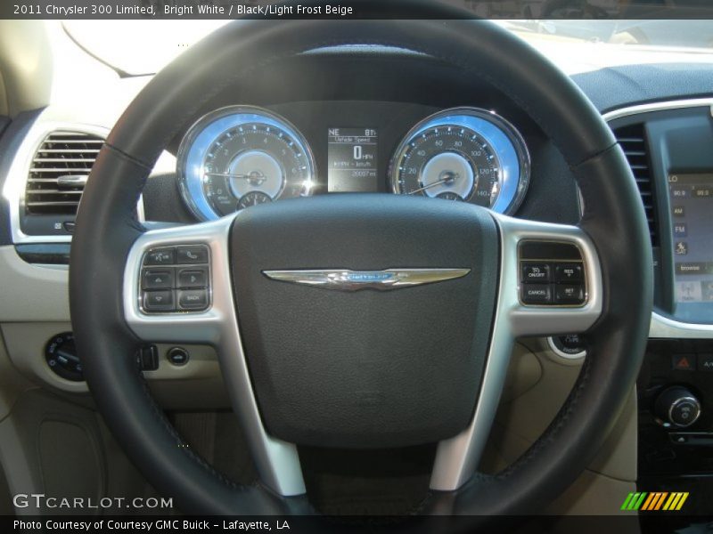 Bright White / Black/Light Frost Beige 2011 Chrysler 300 Limited