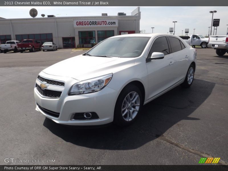 White Diamond Tricoat / Jet Black 2013 Chevrolet Malibu ECO