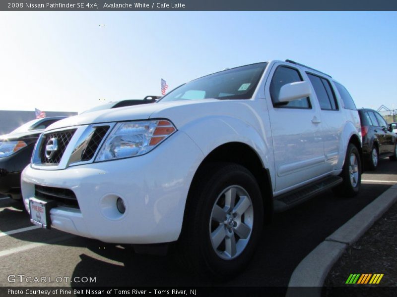 Avalanche White / Cafe Latte 2008 Nissan Pathfinder SE 4x4
