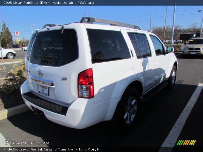 Avalanche White / Cafe Latte 2008 Nissan Pathfinder SE 4x4