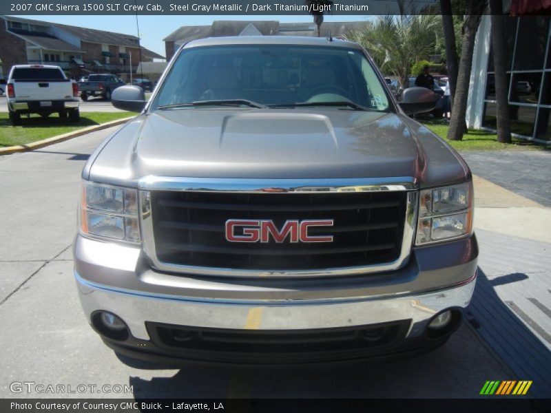 Steel Gray Metallic / Dark Titanium/Light Titanium 2007 GMC Sierra 1500 SLT Crew Cab