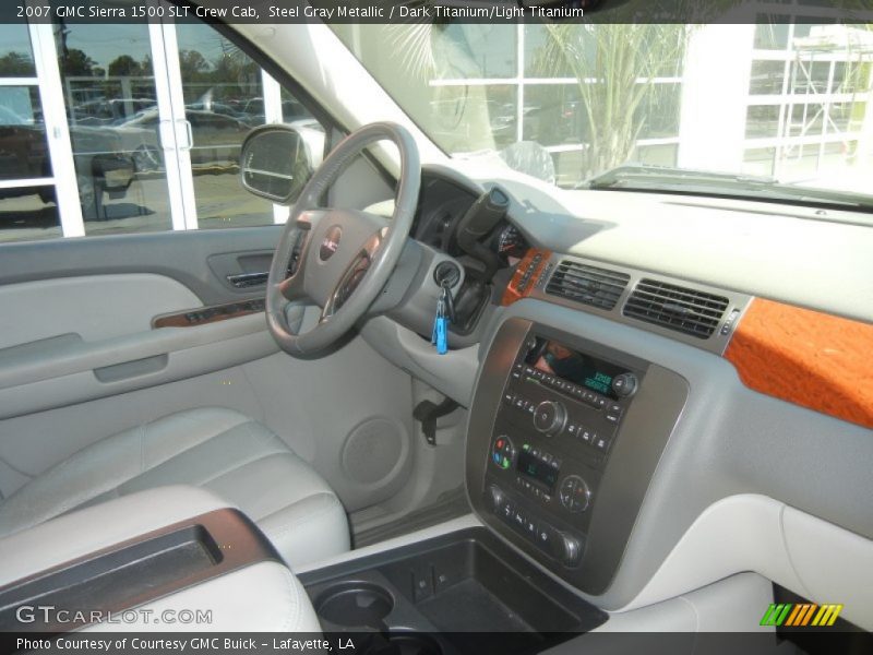 Steel Gray Metallic / Dark Titanium/Light Titanium 2007 GMC Sierra 1500 SLT Crew Cab