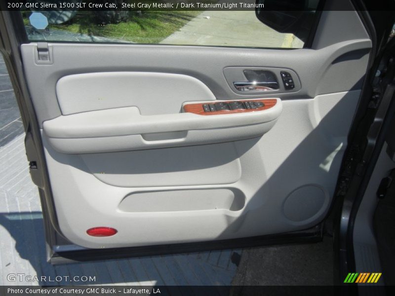 Steel Gray Metallic / Dark Titanium/Light Titanium 2007 GMC Sierra 1500 SLT Crew Cab