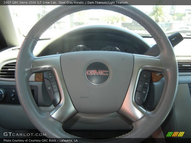 Steel Gray Metallic / Dark Titanium/Light Titanium 2007 GMC Sierra 1500 SLT Crew Cab