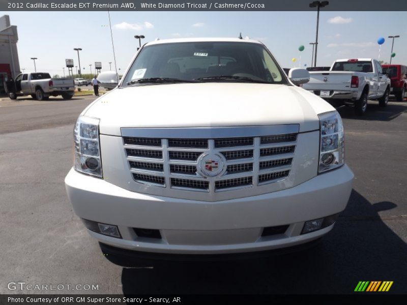 White Diamond Tricoat / Cashmere/Cocoa 2012 Cadillac Escalade EXT Premium AWD