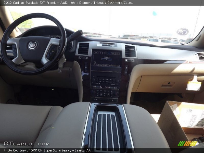 White Diamond Tricoat / Cashmere/Cocoa 2012 Cadillac Escalade EXT Premium AWD